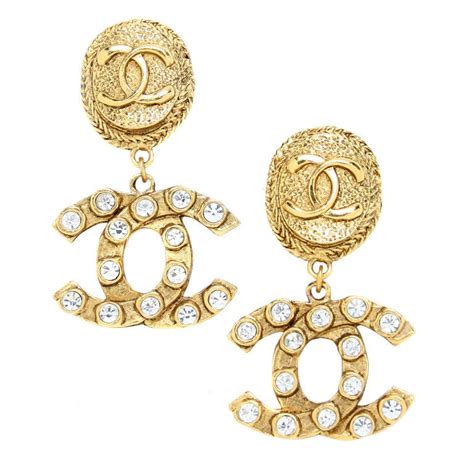 chanel earring logo|chanel logo earrings price new.